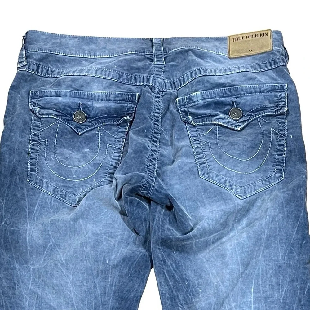 True Religion Ricky Relaxed Straight Corduroys Mens 33, Fits 34x33 Fade Whiskers